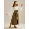image:imageScarlet Darkness Renaissance Shirt Women Off Shoulder Bell Sleeve Tops Pirate Peasant BlouseBeige