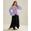 image:imageScarlet Darkness Renaissance Shirt Women Off Shoulder Bell Sleeve Tops Pirate Peasant BlouseLight Purple