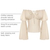 image:imageScarlet Darkness Renaissance Shirt Women Pirate Peasant Off Shoulder TopsApricot