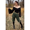 image:imageScarlet Darkness Renaissance Shirt Women Pirate Peasant Off Shoulder TopsBlack