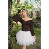 image:imageScarlet Darkness Renaissance Shirt Women Pirate Peasant Off Shoulder TopsDark Brown
