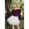 image:imageScarlet Darkness Renaissance Shirt Women Pirate Peasant Off Shoulder TopsDark Purple