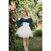 image:imageScarlet Darkness Renaissance Shirt Women Pirate Peasant Off Shoulder TopsDeep Peacock Blue