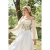 image:imageScarlet Darkness Renaissance Shirt Women Pirate Peasant Off Shoulder TopsIvory White