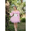 image:imageScarlet Darkness Renaissance Shirt Women Pirate Peasant Off Shoulder TopsLight Pink