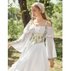 image:imageScarlet Darkness Renaissance Shirt Women Pirate Peasant Off Shoulder TopsWhite
