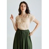image:imageScarlet Darkness Renaissance Shirt Women Summer Off Shoulder Short Sleeve Peasant TopsApricot