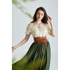 image:imageScarlet Darkness Renaissance Shirt Women Summer Off Shoulder Short Sleeve Peasant TopsBeige