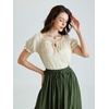 image:imageScarlet Darkness Renaissance Shirt Women Summer Off Shoulder Short Sleeve Peasant TopsBeige