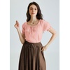 image:imageScarlet Darkness Renaissance Shirt Women Summer Off Shoulder Short Sleeve Peasant TopsPink