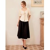 image:imageScarlet Darkness Renaissance Shirts for Women Summer Plus Size Laceup TopsApricot