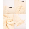 image:imageScarlet Darkness Renaissance Shirts for Women Summer Plus Size Laceup TopsApricot