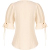 image:imageScarlet Darkness Renaissance Shirts for Women Summer Plus Size Laceup TopsApricot