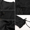 image:imageScarlet Darkness Renaissance Shirts for Women Summer Plus Size Laceup TopsBlack