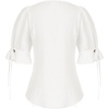 image:imageScarlet Darkness Renaissance Shirts for Women Summer Plus Size Laceup TopsWhite