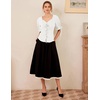 image:imageScarlet Darkness Renaissance Shirts for Women Summer Plus Size Laceup TopsWhite