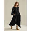 image:imageScarlet Darkness Women Bell Sleeve Tops Ruffle Off Shoulder Peasant BlouseBlack