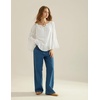 image:imageScarlet Darkness Women Bell Sleeve Tops Ruffle Off Shoulder Peasant BlouseIvory