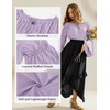 image:imageScarlet Darkness Women Bell Sleeve Tops Ruffle Off Shoulder Peasant BlouseLight Purple