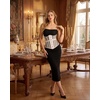 image:imageScarlet Darkness Women Corset Belt Renaissance Underbust Mesh Wide CorsetApricot