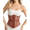 image:imageScarlet Darkness Women Corset Belt Renaissance Underbust Mesh Wide CorsetCoffee