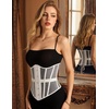 image:imageScarlet Darkness Women Corset Belt Renaissance Underbust Mesh Wide CorsetWhite