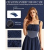 image:imageScarlet Darkness Women Corset Midi Dress Homecoming Cocktail Party SundressNavy