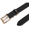 image:imageScarlet Darkness Women Leather Belt with Gold Buckle Vintage Waist BeltsBlack