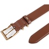 image:imageScarlet Darkness Women Leather Belt with Gold Buckle Vintage Waist BeltsBrown