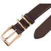 image:imageScarlet Darkness Women Leather Belt with Gold Buckle Vintage Waist BeltsDark Brown