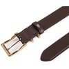 image:imageScarlet Darkness Women Leather Belt with Gold Buckle Vintage Waist BeltsDark Brown