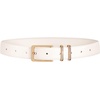 image:imageScarlet Darkness Women Leather Belt with Gold Buckle Vintage Waist BeltsIvory White