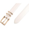 image:imageScarlet Darkness Women Leather Belt with Gold Buckle Vintage Waist BeltsIvory White