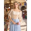 image:imageScarlet Darkness Women Pirate Renaissance Off Shoulder TopApricot Yellow