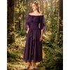 image:imageScarlet Darkness Women Pirate Renaissance Off Shoulder TopDeep Purple