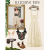 image:imageScarlet Darkness Women Renaissance Corset Dress Flowy Gothic SundressBeige