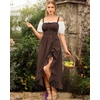 image:imageScarlet Darkness Women Renaissance Corset Dress Flowy Gothic SundressDark Brown