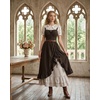 image:imageScarlet Darkness Women Renaissance Corset Dress Flowy Gothic SundressDark Brown