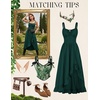 image:imageScarlet Darkness Women Renaissance Corset Dress Flowy Gothic SundressForest Green