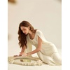 image:imageScarlet Darkness Women Renaissance Costume Split Sleeve Double Layer DressApricot