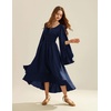 image:imageScarlet Darkness Women Renaissance Costume Split Sleeve Double Layer DressNavy Blue