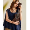 image:imageScarlet Darkness Women Renaissance Costume Split Sleeve Double Layer DressNavy Blue