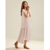 image:imageScarlet Darkness Women Renaissance Costume Split Sleeve Double Layer DressNude Pink