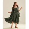 image:imageScarlet Darkness Women Renaissance Costume Split Sleeve Double Layer DressOlive Green