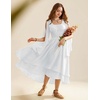 image:imageScarlet Darkness Women Renaissance Costume Split Sleeve Double Layer DressWhite