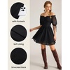 image:imageScarlet Darkness Women Renaissance Dress Mini Short Sleeve Fairy CostumeBlack
