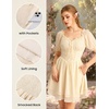 image:imageScarlet Darkness Women Renaissance Dress Mini Short Sleeve Fairy CostumeCream