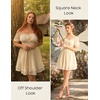 image:imageScarlet Darkness Women Renaissance Dress Mini Short Sleeve Fairy CostumeCream