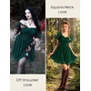 image:imageScarlet Darkness Women Renaissance Dress Mini Short Sleeve Fairy CostumeDark Green