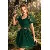 image:imageScarlet Darkness Women Renaissance Dress Mini Short Sleeve Fairy CostumeDark Green